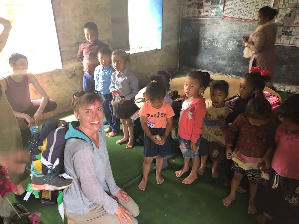 school volinteering in nepali villages